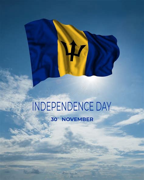 Barbados Independence Day Card Stock Illustration - Illustration of ...