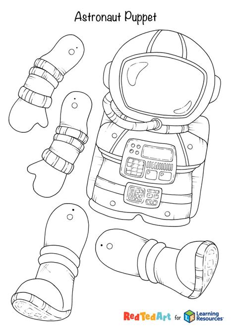 Free Astronaut Paper Puppet Craft