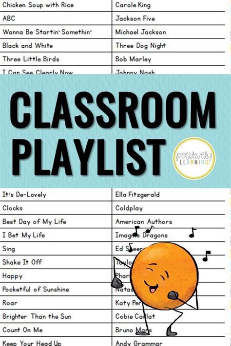 Classroom Playlist | Classroom playlist, Classroom songs, Positive learning