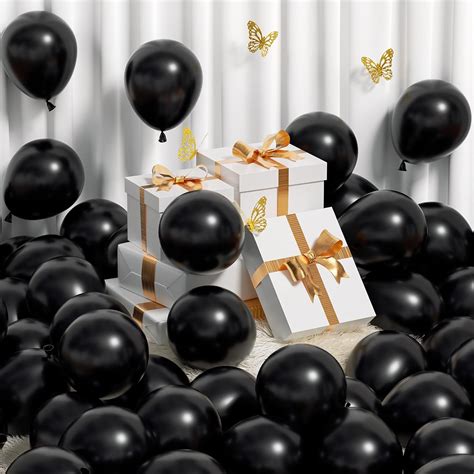 Amazon.com: FOTIOMRG 70pcs 5inch Black Balloons, Small Black Latex ...