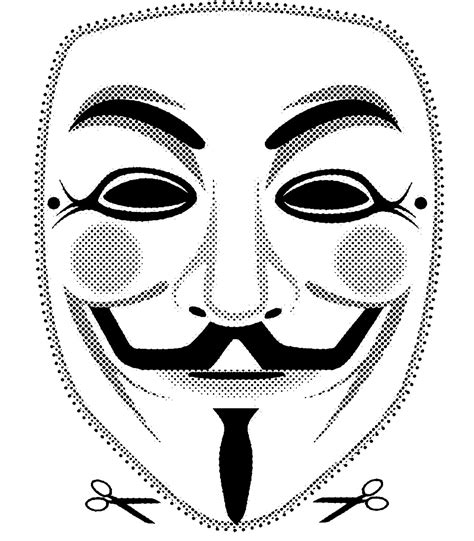 5 High Quality 2D & 3D Printable Vendetta Guy Fawkes Mask Cut Out