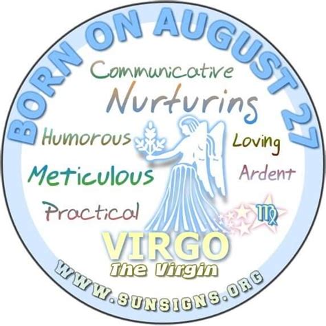 August 27 Zodiac Horoscope Birthday Personality - SunSigns.Org