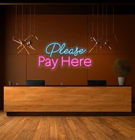 Buy Please Pay Here Neon Sign Online | NeonChamp