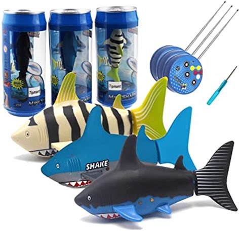 RC Micro SHARK Robo Fish MINI SHARK Aquarium Toy -BLUE- Soda Can