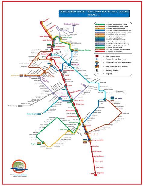 Lahore Metro Bus Route Map