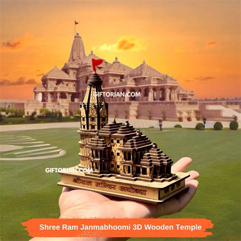 Shree Ram Janmabhoomi 3D Wooden Temple – Giftorian