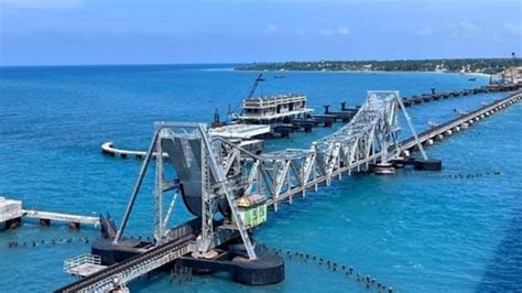 New Pamban bridge, India's first vertical lift sea bridge, is 84% ...