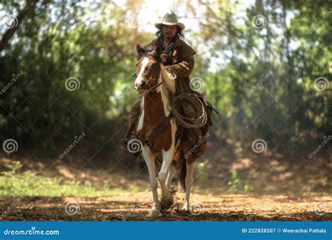 Western Cowboys Riding Horses are Running at Speed. Stock Image - Image of cowboys, riding ...