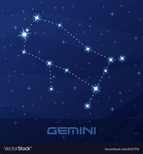 Constellation gemini astrological sign Royalty Free Vector