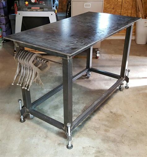 Welding table with leveling feet. | Meja las, Meja kerja, Dekorasi rumah