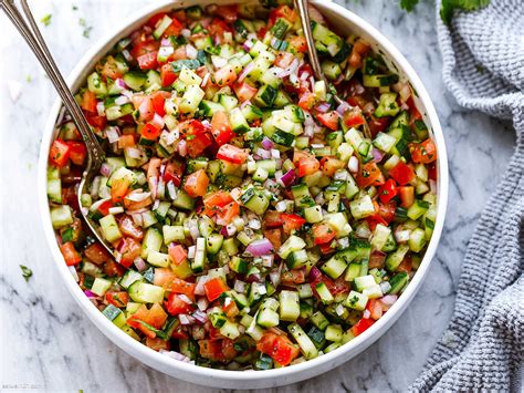 Mediterranean Salad Recipe with Cucumber, Tomato and Onion ...