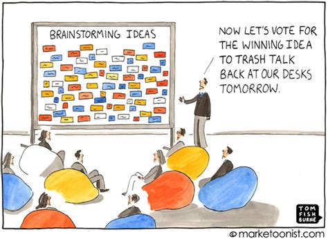 "Brainstorming Ideas" cartoon | Tom Fishburne: Marketoonist