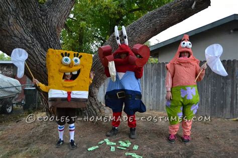 Cool DIY Spongebob Crew Group Costume