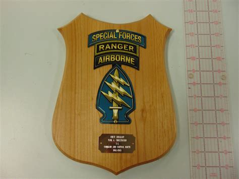 Special Forces SSI Airborne, Special Forces Ranger Tabs Wooded Plaque ...