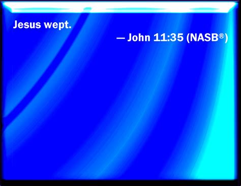 John 11:35 Jesus wept.