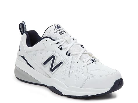 New Balance Suede 608 V5 Medium/X-Wide Walking Shoes in White/Navy ...