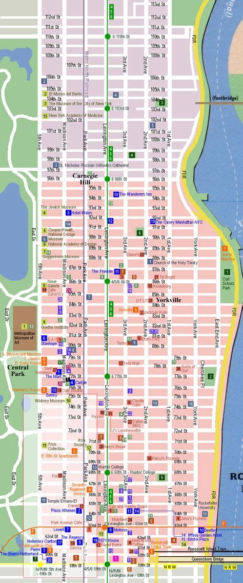 City of New York : Upper East Side Map | New York Map | Map of new york ...