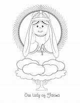 Our Lady Of The Rosary Coloring Sheet Sketch Page sketch template