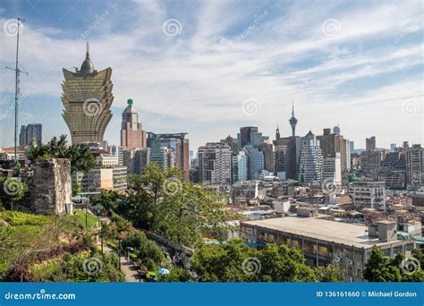 Beautiful Downtown Macau Skyline Editorial Image - Image of city, legal ...