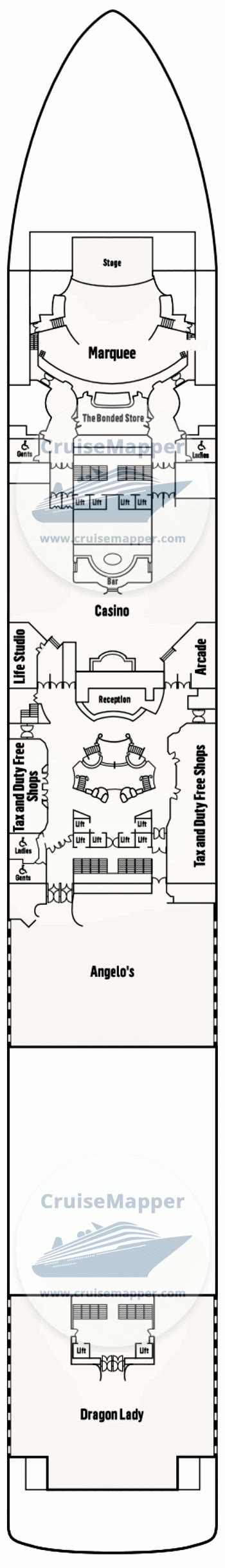 Pacific Encounter deck 6 plan | CruiseMapper