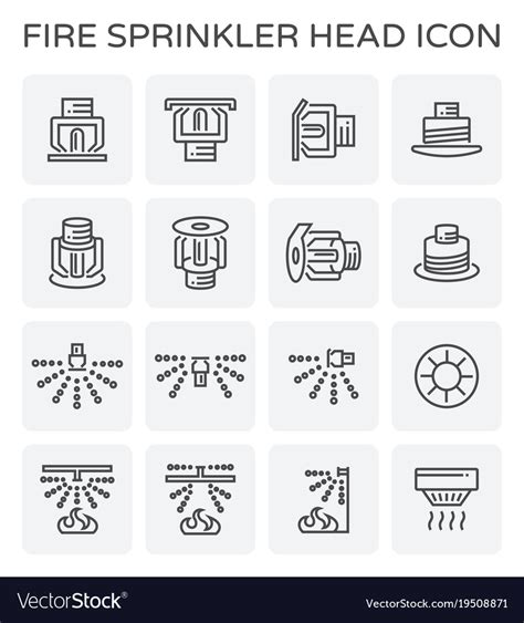 Fire sprinkler icon Royalty Free Vector Image - VectorStock