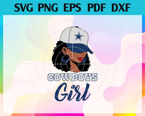 Cowboys Black Girl Svg, Dallas Cowboys Svg, Cowboys svg, Cowboys Girl svg, Cowboys Fan Svg ...