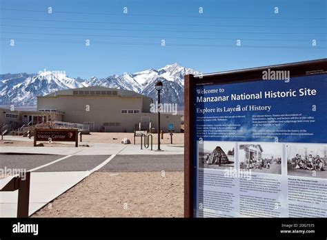 Visitor Center and Museum at Manzanar Nat. Historic Site, a camp where ...