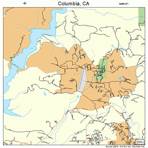 Columbia California Street Map 0614904