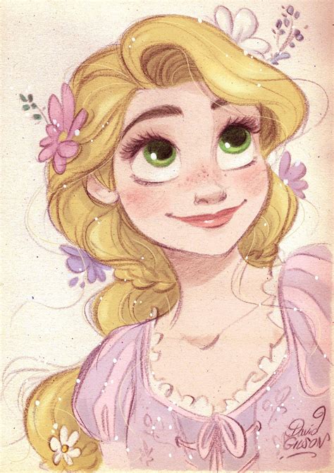 Rapunzel by David Gilson | Disney sketches, Disney art, Disney fan art