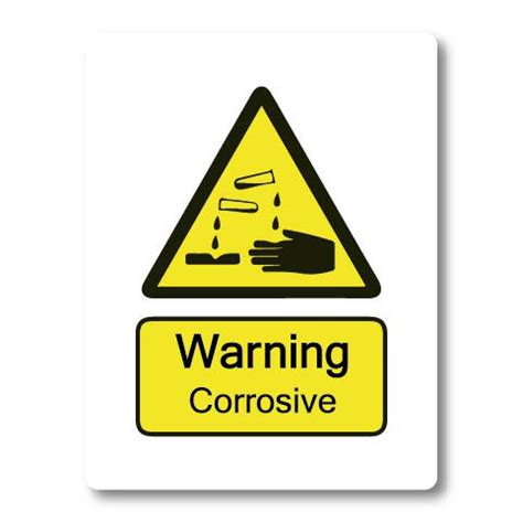 Warning Corrosive Labels 100mm x 75mm