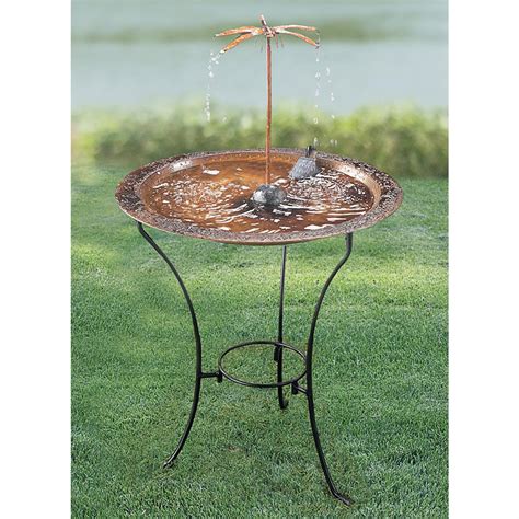 Copper Bird Bath / Dripper Fountain - 102383, Bird Houses & Feeders at Sportsman's Guide