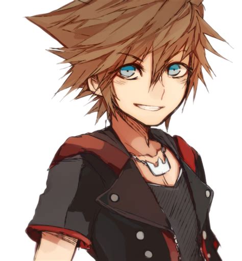 Sora in Kingdom Hearts 3. Sweetie, why are you wearing a v-neck? You do not have the physique to ...