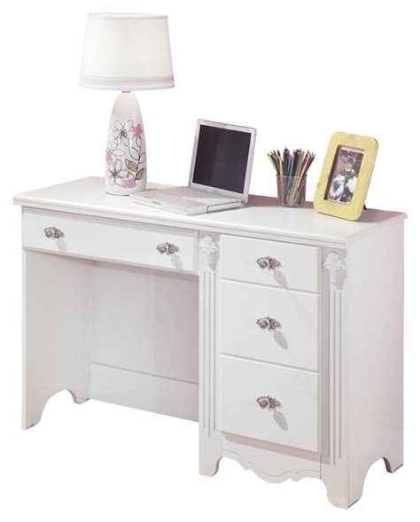 Ashley Furniture Exquisite Luminous White Desk | The Classy Home