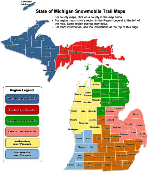 World Maps Library - Complete Resources: Michigan Snowmobile Trail Maps