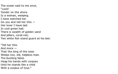 Stephen Crane Poems > My poetic side