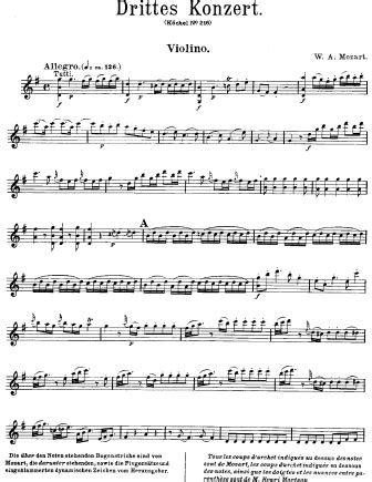 Violin Concerto No. 3 in G major, K. 216 (Wolfgang Amadeus Mozart) | Free Violin Sheet Music