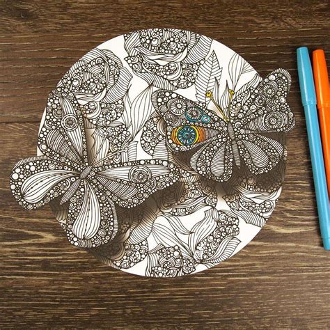 Divine Butterflies Mandala ColorMe Decal by Valentina Harper