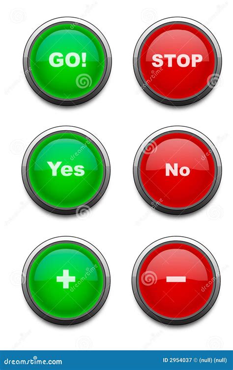 Red & Green Buttons (Vector) Royalty Free Stock Photography - Image: 2954037