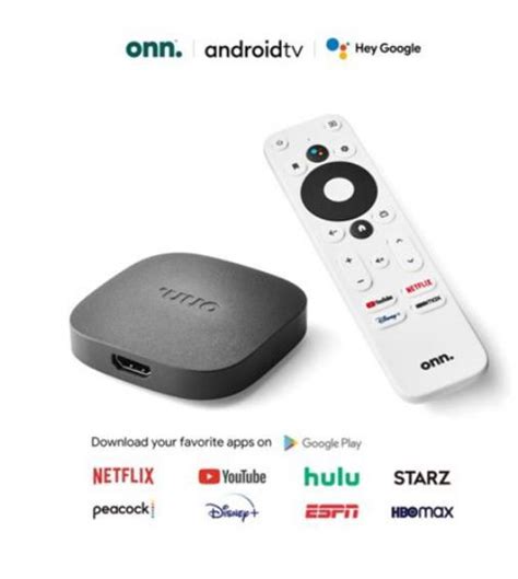 Onn Android TV Box Onn 100026240 Onn 4k Android TV Box UHD Streaming ...