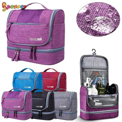 Spencer - Spencer Portable Hanging Travel Toiletry Bag Case Waterproof Cosmetic Bag Large Makeup ...