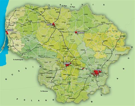 Siauliai Map - Lithuania