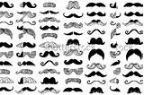 15 Mustache Templates And Colouring Pages sketch template