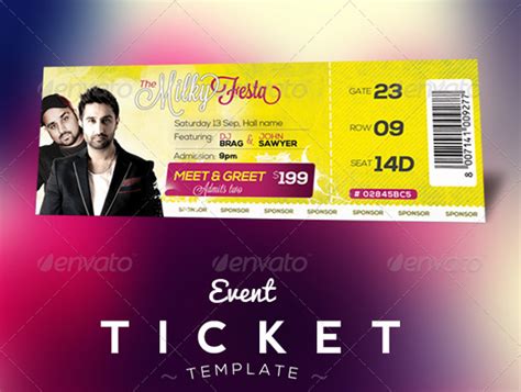 Free Download : Event Tickets Template (PSD) - Designbeep