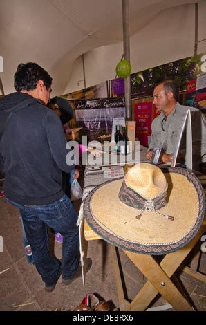 Wine tasting at the International Cheese and Wine festival in Tequisquiapan in the state of ...