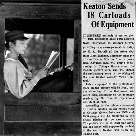 This Day in Buster… May 24, 1926 Buster Keaton makes the front page of Oregon newspaper, The ...