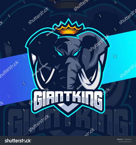 Elephant Mascot Esport Logo Design Stock Vector (Royalty Free ...