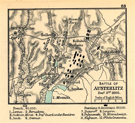 Battle of Austerlitz Map 1805 - Full size | Gifex