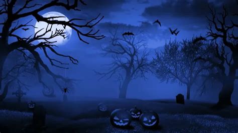 Halloween Graveyard at Night HD wallpaper download