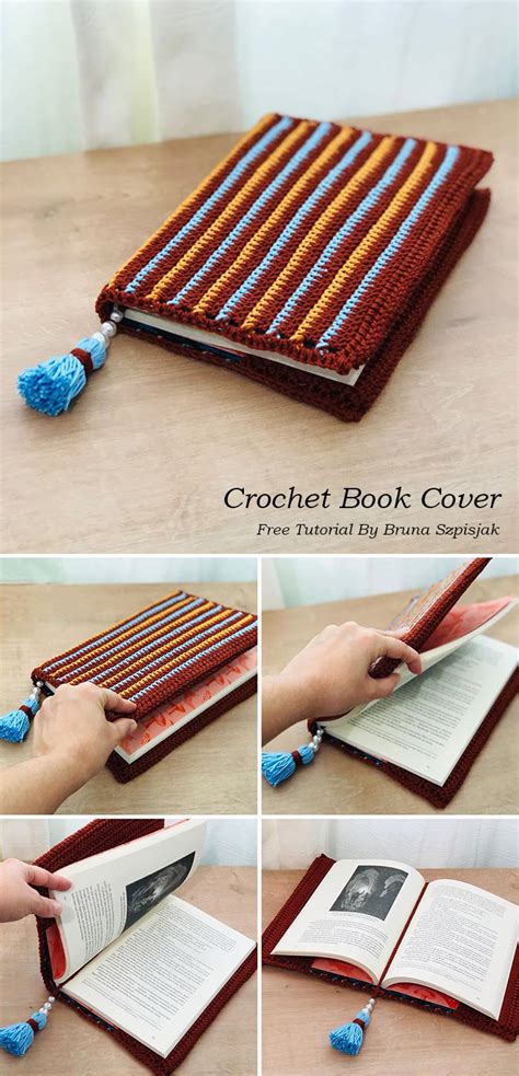 Crochet Book Cover With A Tassel Bookmark