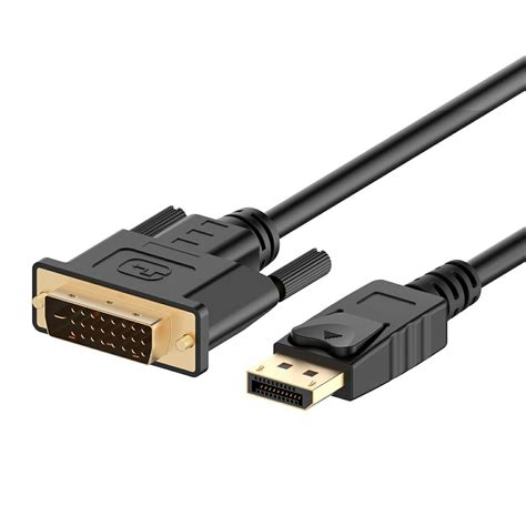 DP to DVI, Rankie 6FT Gold Plated DisplayPort DP to DVI Cable (Black) - R1109 - Walmart.com